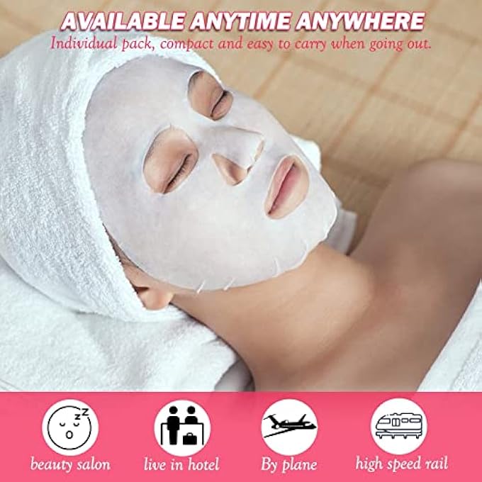 GraGra COMPRESSED FACIAL MASK, 100 PCS DISPOSABLE SHEET SKIN CARE SHEET BEAUTY DIY COMPRESSED MASK, SKIN CARE FACE SHEET FACIAL PAPER NATURAL COTTON WRAPPED PAPER - Image 4